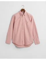 Camisa de manga comprida clássica oxford Vermelho