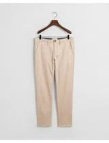 Calças Chino Slim Twill Bege