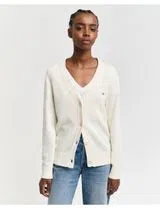 Cardigan de malha com butões Bege