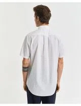 Camisa de manga curta às bolinhas Branco