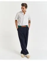 Camisa de manga curta às bolinhas Branco