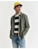 Green Herringbone Overshirt