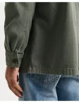 Green Herringbone Overshirt