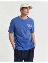T-shirt washed out Azul