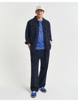 T-shirt washed out Azul