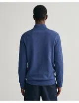 Cardigan de malha com fecho Azul
