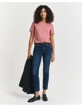 Pantalons en Jean Cropped Slim Stretch Bleu