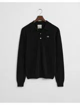 Black Wool Polo