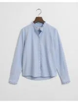 Classic Oxford Frill Blue Blouse