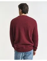 Red Argyle Knit Sweater