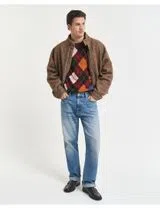 Red Argyle Knit Sweater