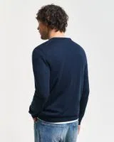 Camisola de lã fina Azul