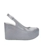 Sapatos Groovy Wedge Glitter Transparente