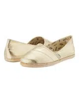 Alpercatas Raw Ballet Metallic Canvas Gold