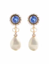 Brincos VLogo Signature Pearl