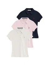 Pack of 3 Slim Fit Polo Shirts Multi-Color