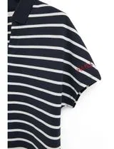 Striped Regular Fit Polo Blue-White