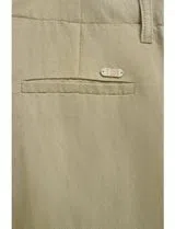 Pantalones Beiges de Corte Regular