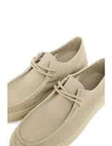 Beige Suede Wallaby Shoes
