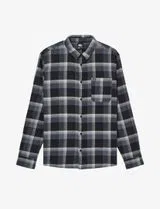 Camisa de manga comprida Motherfly Plaid Preto