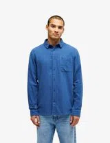 Camisa manga comprida Motherfly Solid Azul