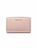 Carteira Bryant Medium Pebbled Leather Soft Pink