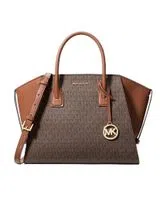Avril Large Satchel Brown