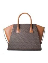Avril Large Satchel Brown