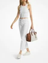 Avril Large Satchel Vanilla
