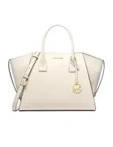  Avril Leather Satchel Cream