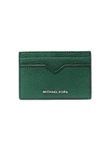 Porta-Cartões Hudson Pebbled Leather Green