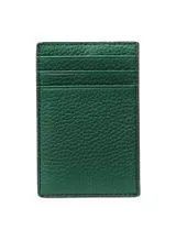 Porta-Cartões Hudson Pebbled Leather Green