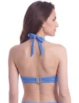 Top Biquini Halterneck Azul