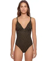 Fato de Banho V-Neck Preto