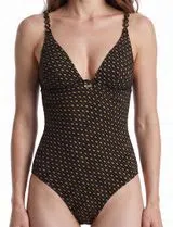 Fato de Banho V-Neck Preto