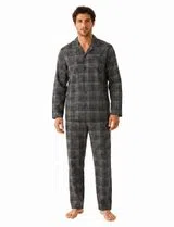 Pijama de manga comprida Preto