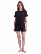 T-Shirt de pijama Relaxed Fit Preto