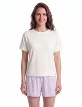 Pijama de manga curta Branco