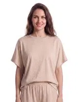 T-Shirt de pijama Castanho