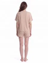 T-Shirt de pijama Castanho