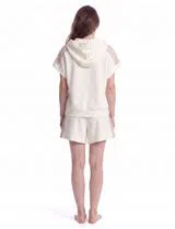 Sweatshirt de manga curta Bege