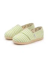 Surfy Lurex Pistachio Kids Espadrilles