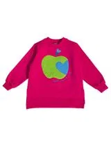 Sweatshirt Apples Fuschia