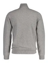 Fine Wool Cardigan with Zipper Grey