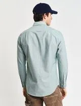 Camisa Slim Oxford Verde
