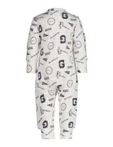 Printed Aop Beige Babygrow Pajamas