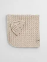 Beige Blanket and Hat Set - Gift