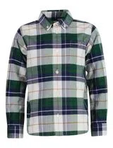Camisa Oxford de Cuadros Verdes
