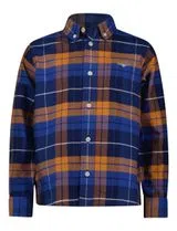Camisa Oxford Xadrez Laranja