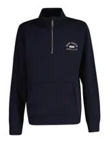 Sweatshirt Bleu à Demi-Zip